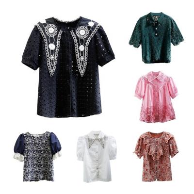 China Wholesale spring and autumn elegant women's office silk casual shirts women's anti-shrink shirts for sale