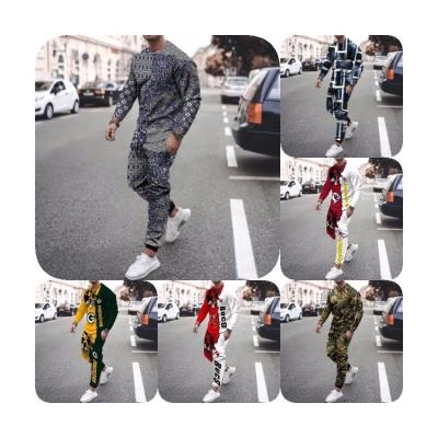 China Casual LOGO Tracksuit Men's Long Sleeves Sweatshirt Hoodies Sweatshirt Set Contrasting QUICK DRY Custom Sports Tracksuit 2 Piece Men's Suit for sale