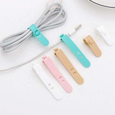 China Firm Not Easy To Deform USB Cable Ties Silicone Products Tie Holder Strap Flexible USB Cable Friendly And Non-Toxic for sale