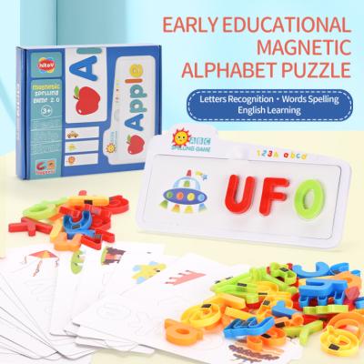 China Cartoon Toy Children 26 Early Education English Puzzle Letter Cognitive Words Spelling Exercises for Playing Teaching AIDS for sale