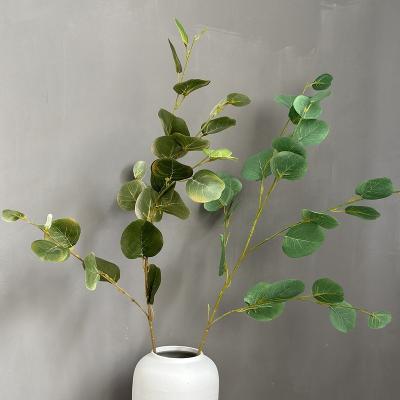 China Fashional Artificial Greenery Stem Greenery Eucalyptus Leaves For Diy Garland Decor Crafts Home Wedding Decor for sale