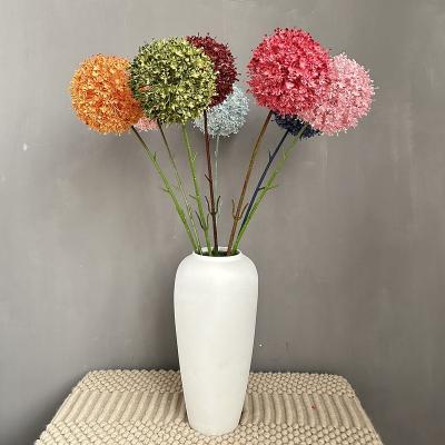 China Long Stem Artificial Flowers Home Bouquet Flower Ball Decoration Wedding Party Allium Plants Tables Floral Centerpieces For Home Wedding Decor for sale