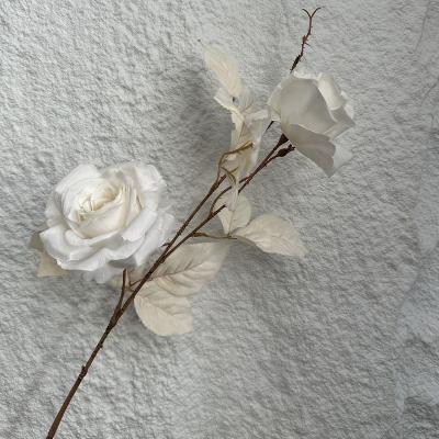 China Real Natural Flowers Rose For Centerpiece Wedding Decoration Artificial Silk Flower Bouquet Touch 2 Heads for sale