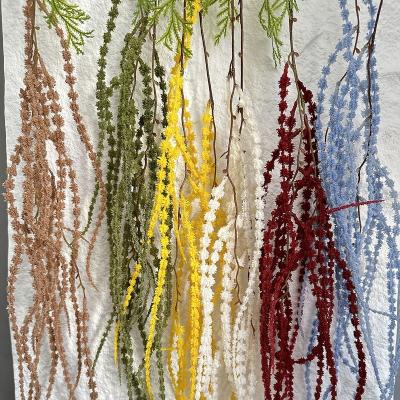 China Fashional Artificial Flowers Wholesale Decorative Greenery Artificial Amarantus Hanging Flowers for Wedding Bouquet Wedding Home Decor for sale