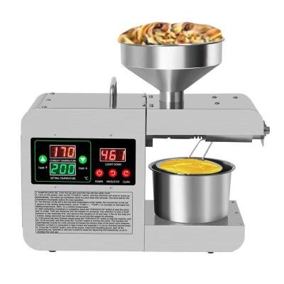 China Hotel mini sunflower oil press machine /cold oil press machine sesame peanut oil press machine home usee for sale