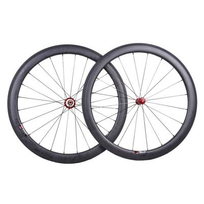 China Carbon 23/25mm Width 50mm Depth Anvil Carbon Bicycle Wheels for sale