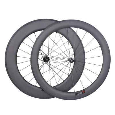 China Carbon Wheel Rear 80mm Depth Front 60mm Depth Carbon 25mm Width for sale