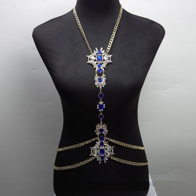 China BOHEMIA body chain accessories European and American punk exaggeration style multi-layer metal body chain for sale