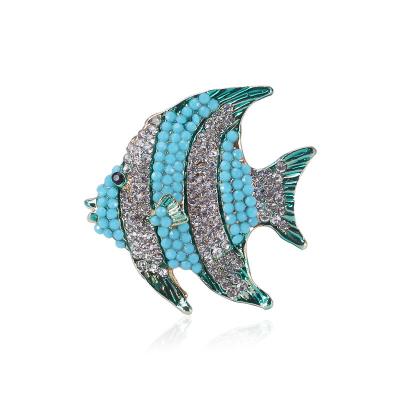 China Fashionable and creative European and American environmental friendly fish border brooch for sale