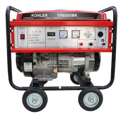 China 5000 watt 4 stroke ac single phase gasoline generator 5kw electric portable dynamo prices 4 25 L for sale