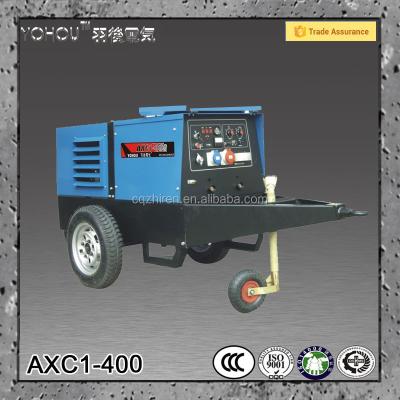 China All Kinds Of Pakistan Black Trailer Metal Portable AC 400amp Diesel Motorized Welder for sale