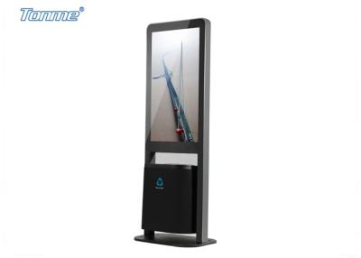 China Network LCD Advertising Display Screen , Stand Alone Digital Signage with Rubbish Bin for sale