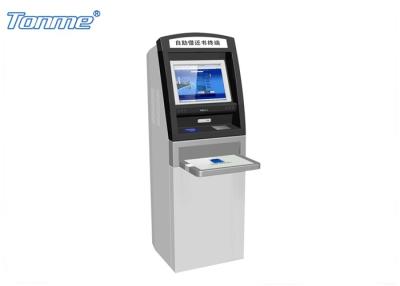 China 19 Inch Supermarket Self Service Payment Kiosk With Motor Chip Card Writer Reader for sale