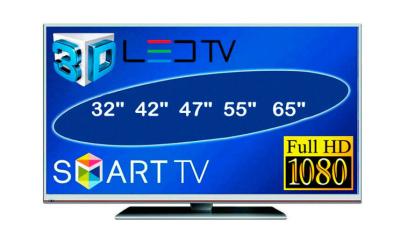 China 47 Inch LCD Flat Screen Televisions Super High Definition TV IR Remote for sale