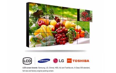 China Black 46 inch Wall Mounted LCD Video Wall Multimedia With 4K Panel Samsung for sale