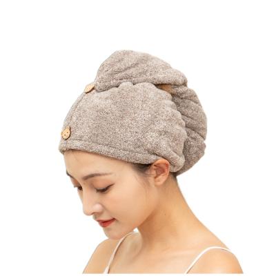 China Hot Sale Child Safe Double-Layer Charcoal Fiber Thick Bamboo Hair Towel For Women for sale