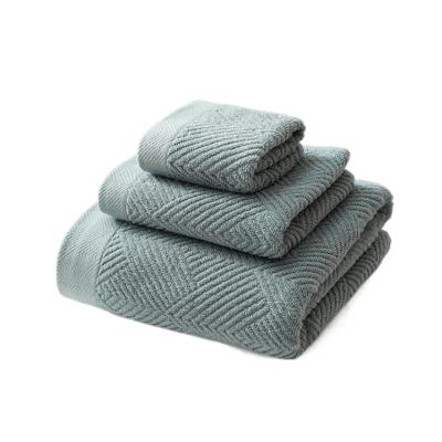 China 2021new Cotton Hotel Household Bathroom Soft Absorbent Towel Set QUICK DRY for sale