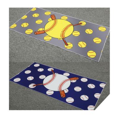 China Good Quality Hot Selling Rectangular Superfine Fiber Baseball Quick Dry Beach Towel Safe For Design Children for sale