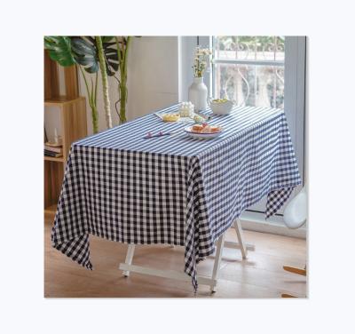 China Decoration Household Tablecloth Waterproof Modern Minimalist Plaid Pastoral Textile for sale