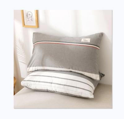 China Anti-Static Japanese Style Washed Comfortable Adult Cotton Bed Pillow Cases for sale