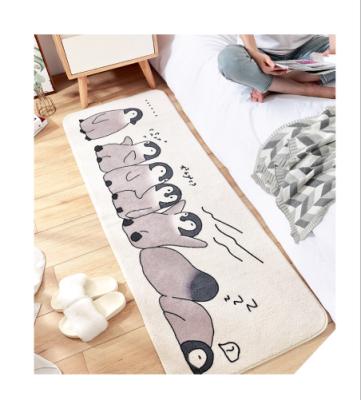 China Rectangular Washable Cartoon Style Polyester Sherpa Non Slip 40*60cm Household Rugs And Blankets for sale