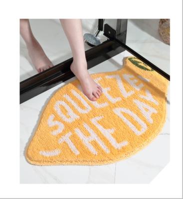 China 55*63cm Washable Cartoon Flocking Non Slip Water Dirt Absorbing Resistant Carpets And Blankets for sale