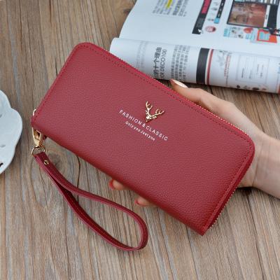 China Other Hot-selling vintage wholesale fashion card holder cheap colorful PU leather ladies long clutch women wallet for sale