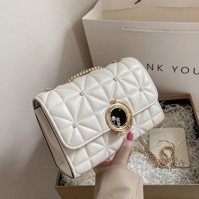 China Hot Selling PU Leather Shoulder Bag Designer Brands Women Bags Women Purses 2021 Wholesale Famous Quality Women Handbag Polyester Handbag for sale