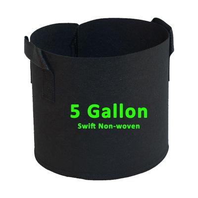 China Grow Bags Made of Eco-Friendly Non-woven Fabric Grow Bag Recycled Aeration 300g Non Woven Black Nursery Tank Landing Craft Garden Grow 3 7 10 20 40 75 Gallon 4x4 Fabric Pots for sale