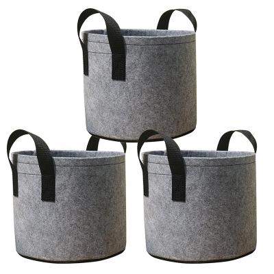 China Grow Bags Nonwoven Fabric Nursery Garden Aeration Fabric Grow Bags 1 2 3 5 7 10 Gallon For Growing Pots Fruit Plant Nonwoven Felt Flower Pots Planter Grow the bag for sale