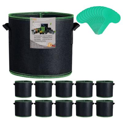 China Grow Bags Made of Heavy Duty Nonwoven Fabric Lemon Tree Planting 5 7 10 15 Gallon Gardening Grow Bag Nonwoven Aeration Soft Fabric Pots with Reinforced Handles for sale