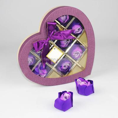 China Handmade Cardboard Paper Heart Shaped Chocolate Box With Clear Window For Valentine for sale