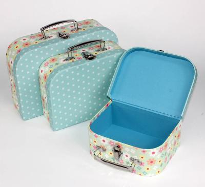 China school suitcase handmade paper box for storage for kids for sale