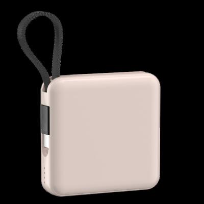 China Ultra thin lightweight mobile battery charger power bank 10000mah with lanyard phone portable wholesale mini powerbank for sale