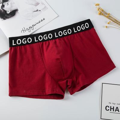 China Customized logo cotton anti-static plain boxer for men underwear men boxer shorts briefs with high quality for sale