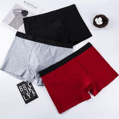 China Customized logo cotton anti-static plain boxer for men underwear men boxer shorts briefs with high quality for sale