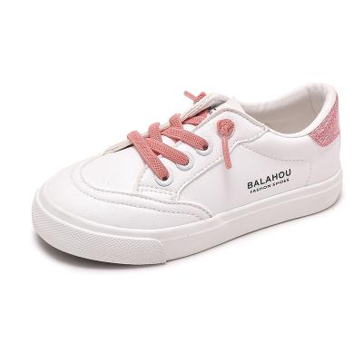 China 2023 new boys and girls skate white upper shoes children's sports shoes small low shoes 19-36 for sale