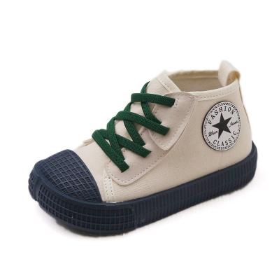 China fashionable unique soft canvas kids sports shoes 2023 wholesale new style boys kids girls school casual walking sneakers 23-28 for sale