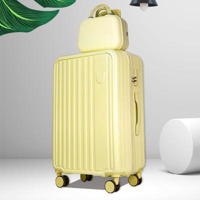 China Fashion ABS PC Lugagge Bag 12+20' Travel Luggage Sets Best Cost Travel Bags With One Make Up Bags for sale