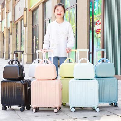 China Custom ABS Travel Trolley Suitcases Sets Carry On Spinner Wheel Luggage Suitcase Lugagge Bag 12+18' Travel Luggage Sets for sale