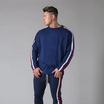 China Breathable Cotton Jogging Tracksuit Sweatsuit Men Retro Plus Size Sweat Suit Anti Pill for sale