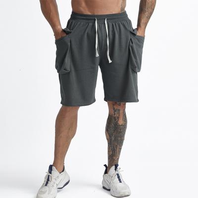 China Anti-Wrinkle Cotton Men Sweat Sportswear Fitness Gym Training Bottom Short Breathable Casual Pocket for sale