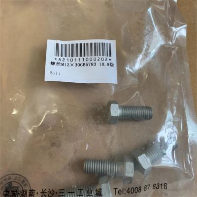 China Genuine Sany A210111000202 Bolt M12X30GB5783 For Sany Machinery for sale