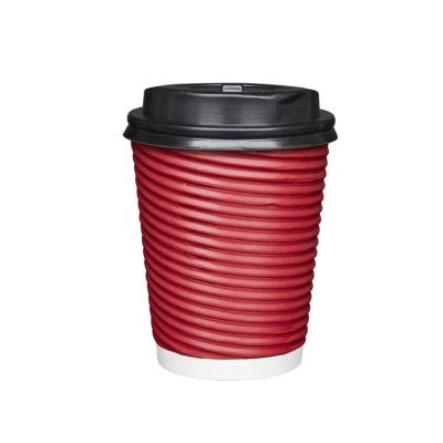 China Biodegradable Custom Printed Paper Cup Biodegradable Coffee Tea Paper Cups With Lids Hot Coffee Cup for sale