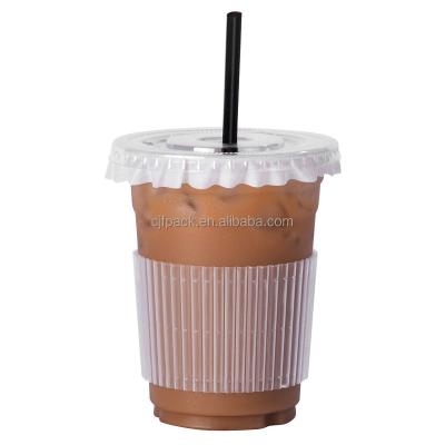 China Customize design to satisfy personal requirements Promotion PET Plastic Ice Coffee Cup Ice Cream Print Logo Customized Sipping Bear Dome Flat Lids for sale