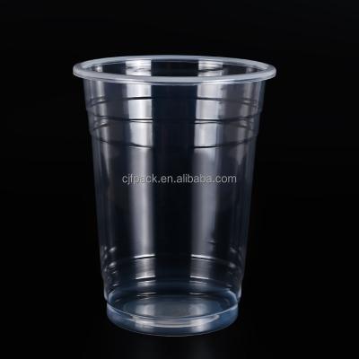 China Customize design to satisfy personal requirements CJF Custom Plastic PP Cup for Ice Fruit Drinks 32oz 1000ml Disposable Plastic Big Cup with Two Holes Lids for sale