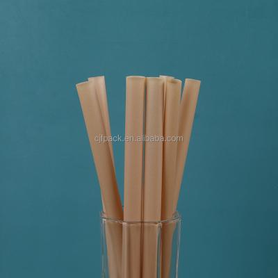 China Customize design to satisfy personal requirements Sugarcane Straws Biodegradable Compostable Straws Paper Wrapped for sale