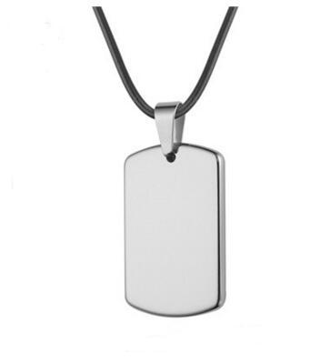 China Brief Style Wholesale High Polished Customized Military Tungsten Carbide Dog Tag Pendant for sale