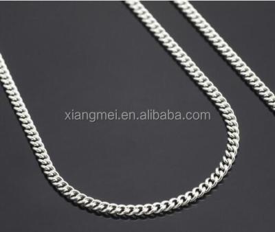 China Silver Stainless Steel Mens And Womens Stainless Steel Curb Link Chain For Pendants for sale