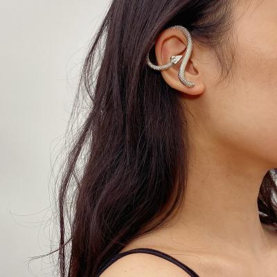 China MuXi's cute and fresh personality curved earrings geometric punk retro alloy cold wind creative snake-shaped earrings for sale